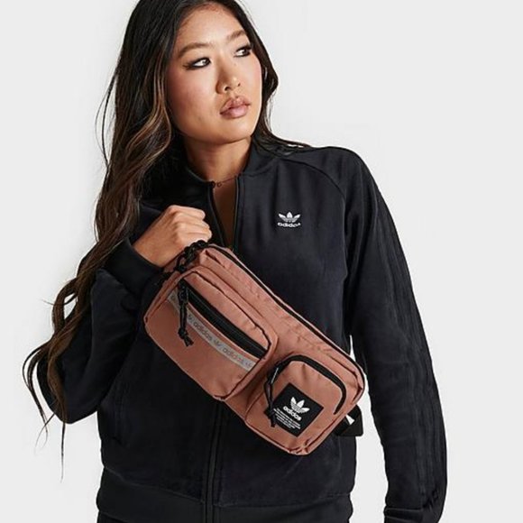 adidas Originals Handbags - adidas Originals Rectangle Crossbody Bag - Clay Strata Brown/Black, One Size